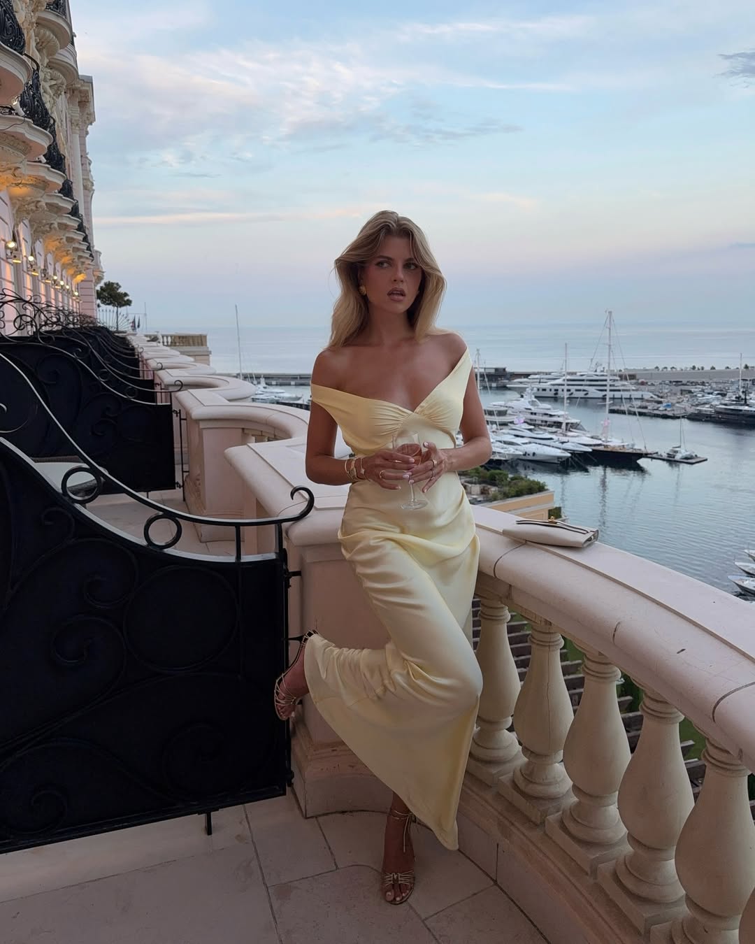 Dayanara Off-Shoulder Satin Maxi Dress