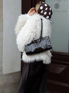 Aelide Fluffy Cropped Faux Fur Coat