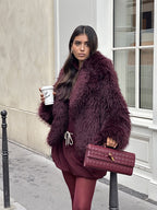 Iona Burgundy Womens Skirt