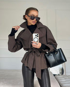 Dianna Belted Short Trench Coat