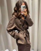 Dianna Belted Short Trench Coat