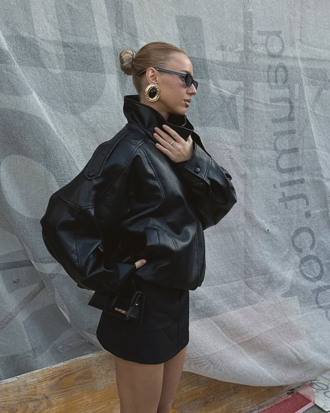 Dina Asymmetrical Leather Jacket