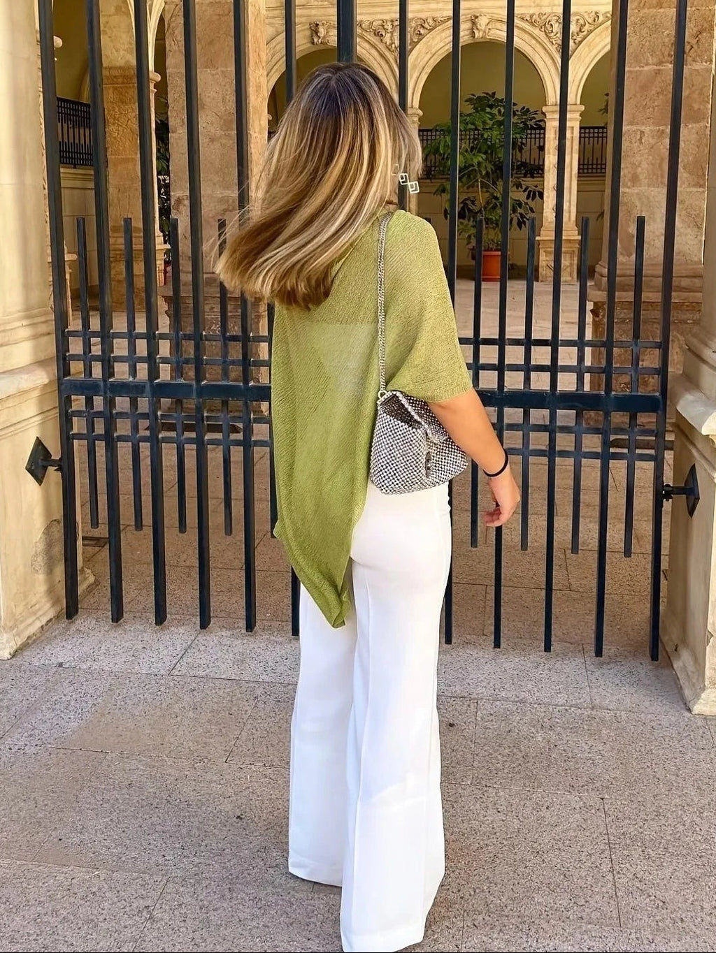 Effie Batwing Knitted Shawl Top