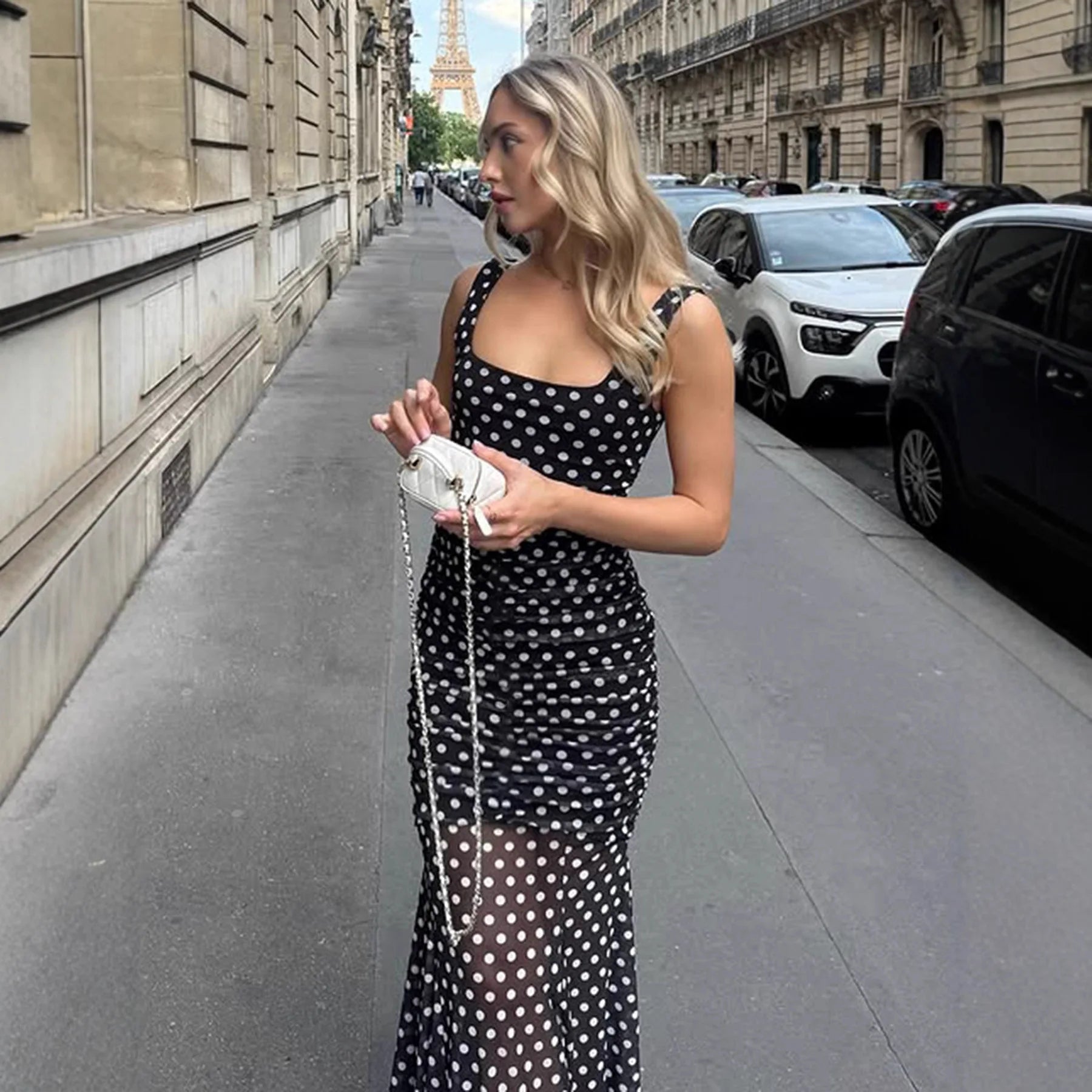 Elara Psychedelic Swirl Bodycon Dress