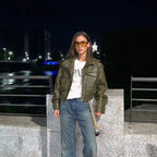 Aellinne Faux Leather Jacket