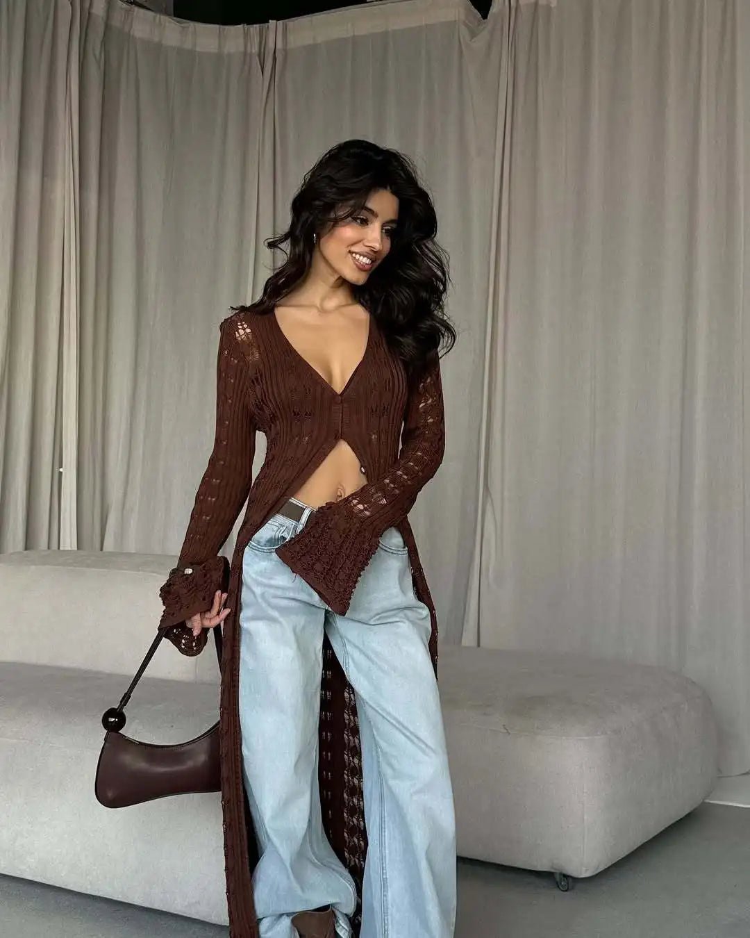 Sabrina Hollow Knit Cardigan