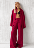 Laura Relaxed Cotton Shirt & Wide-Leg Pants Set