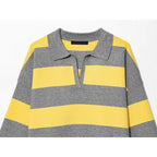 Aerin Striped Knit Polo Sweater