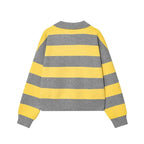 Aerin Striped Knit Polo Sweater