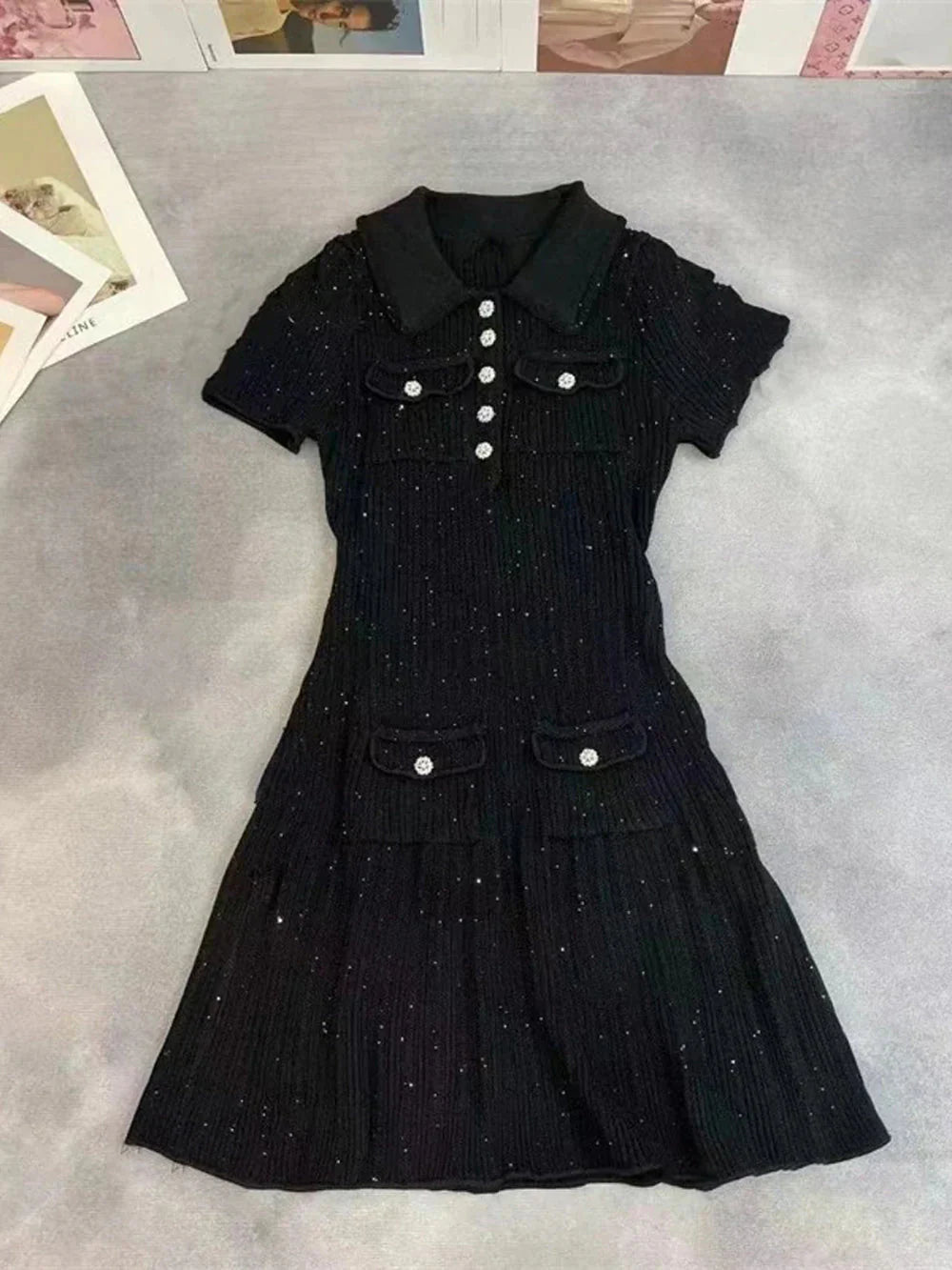 Emelia Sequin Knit Mini Dress