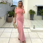 Emilia Asymmetrical Lace Long Dress