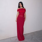 Emilia Asymmetrical Lace Long Dress