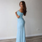 Emilia Asymmetrical Lace Long Dress