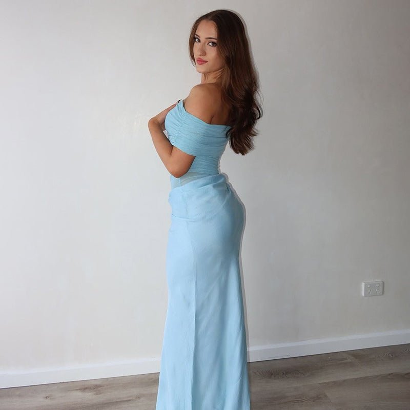 Emilia Asymmetrical Lace Long Dress