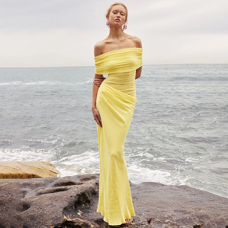 Emilia Asymmetrical Lace Long Dress