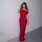Emilia Asymmetrical Lace Long Dress