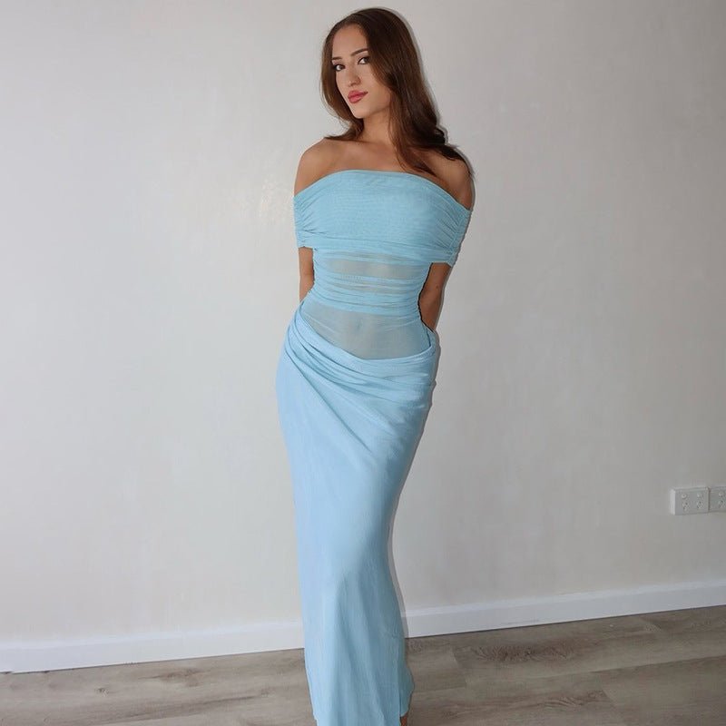 Emilia Asymmetrical Lace Long Dress