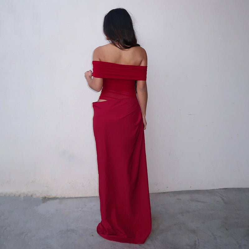Emilia Asymmetrical Lace Long Dress