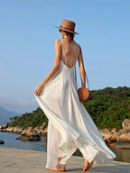 Eulalia V-Neck Backless Cami Dress