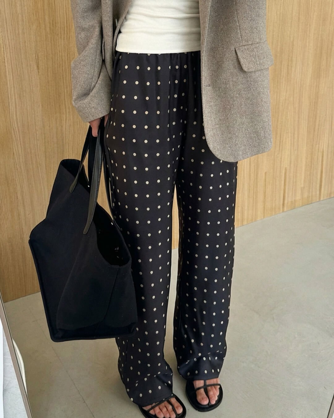 Evita Polka Dot Satin Pants