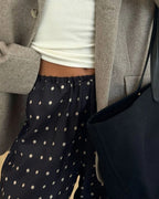 Evita Polka Dot Satin Pants