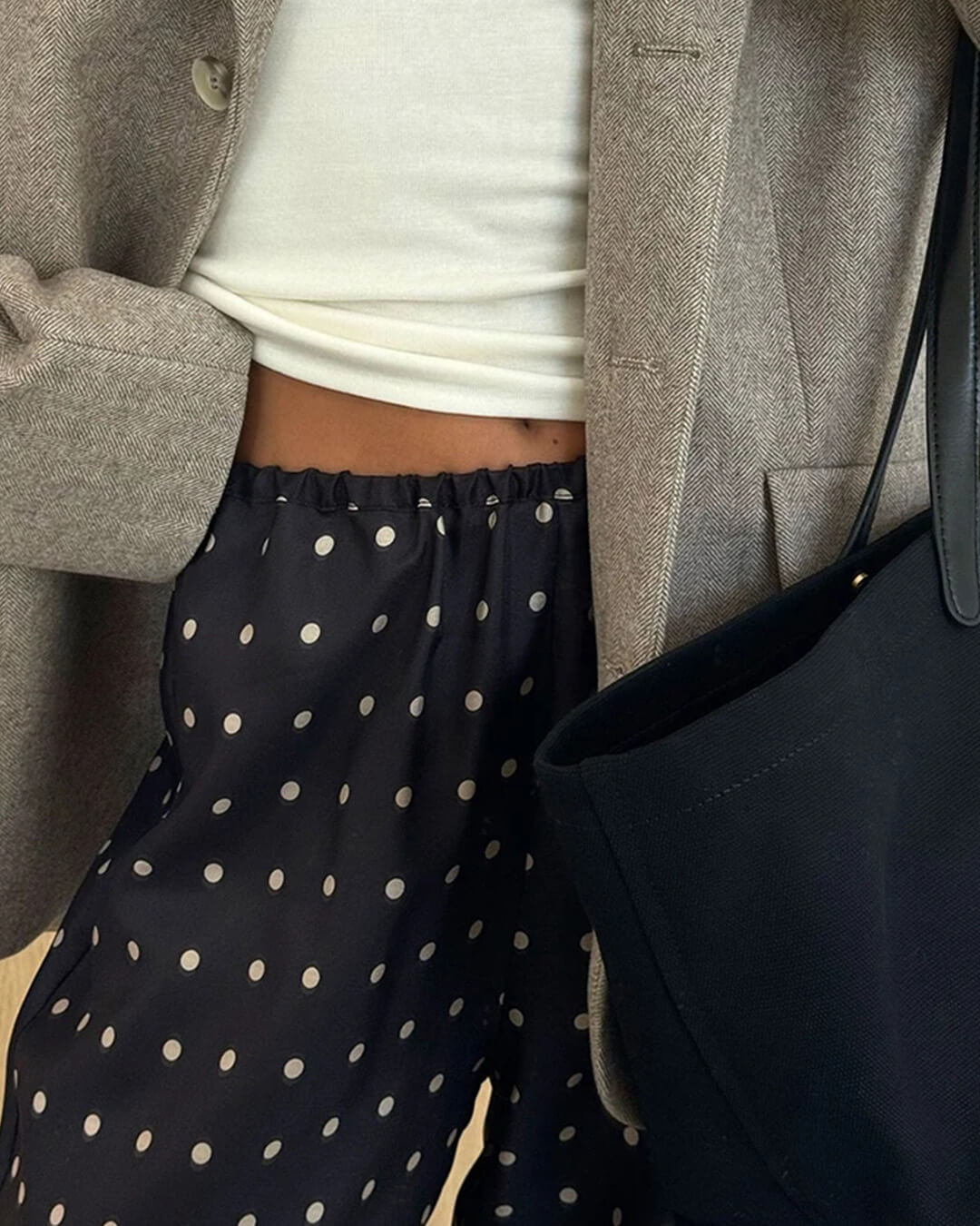 Evita Polka Dot Satin Pants