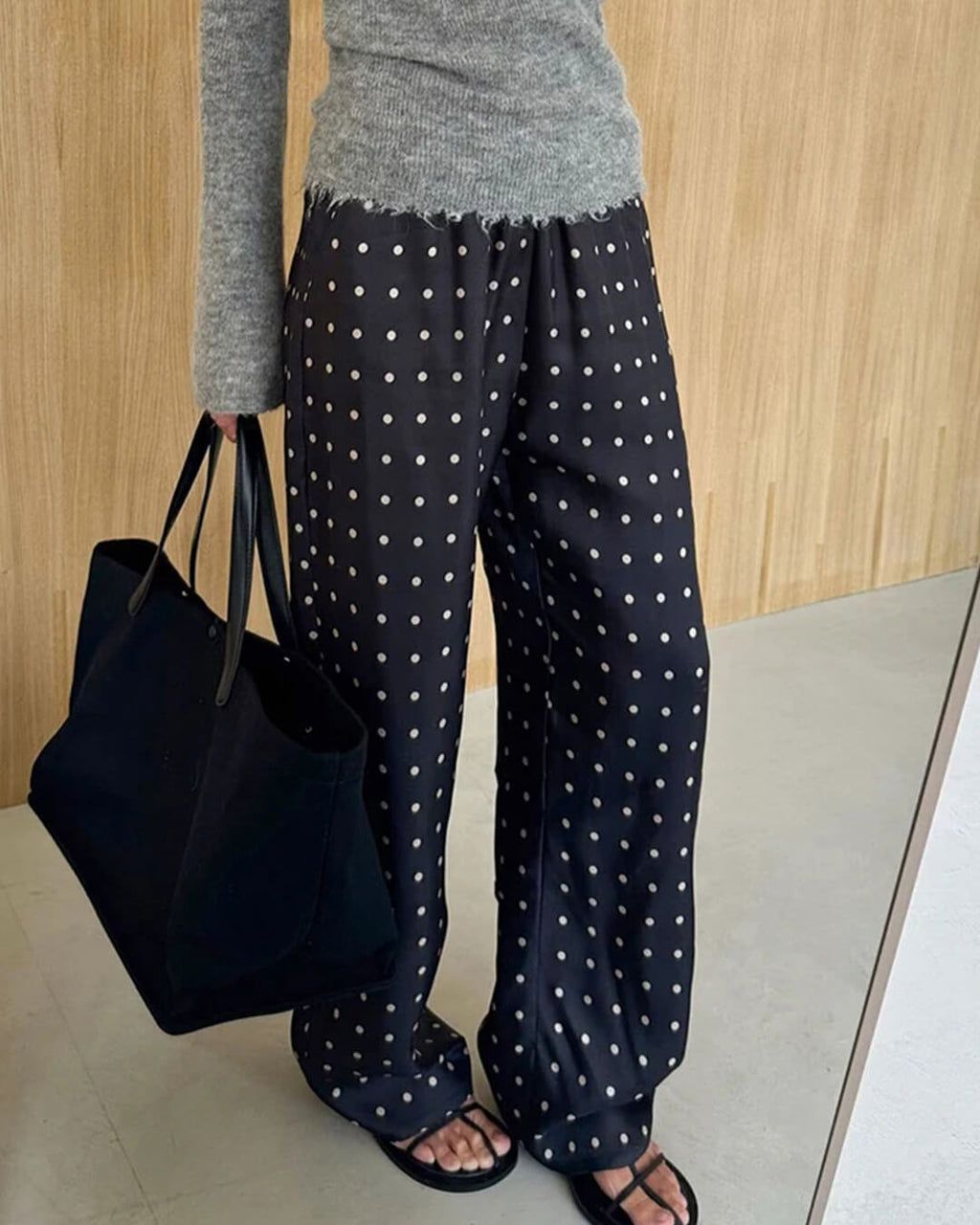 Evita Polka Dot Satin Pants