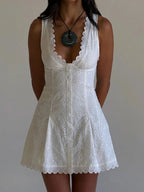 Farrah Neck Button-Down Mini Dress