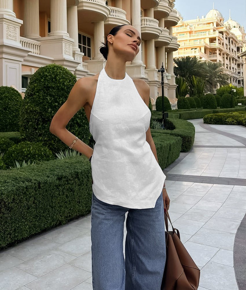 Felice Halter Neck Backless Top