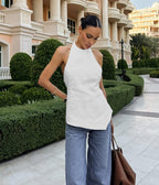 Felice Halter Neck Backless Top
