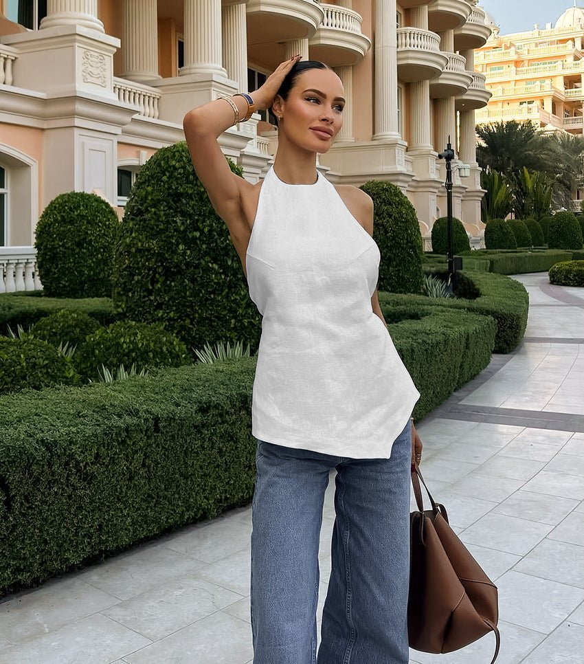 Felice Halter Neck Backless Top