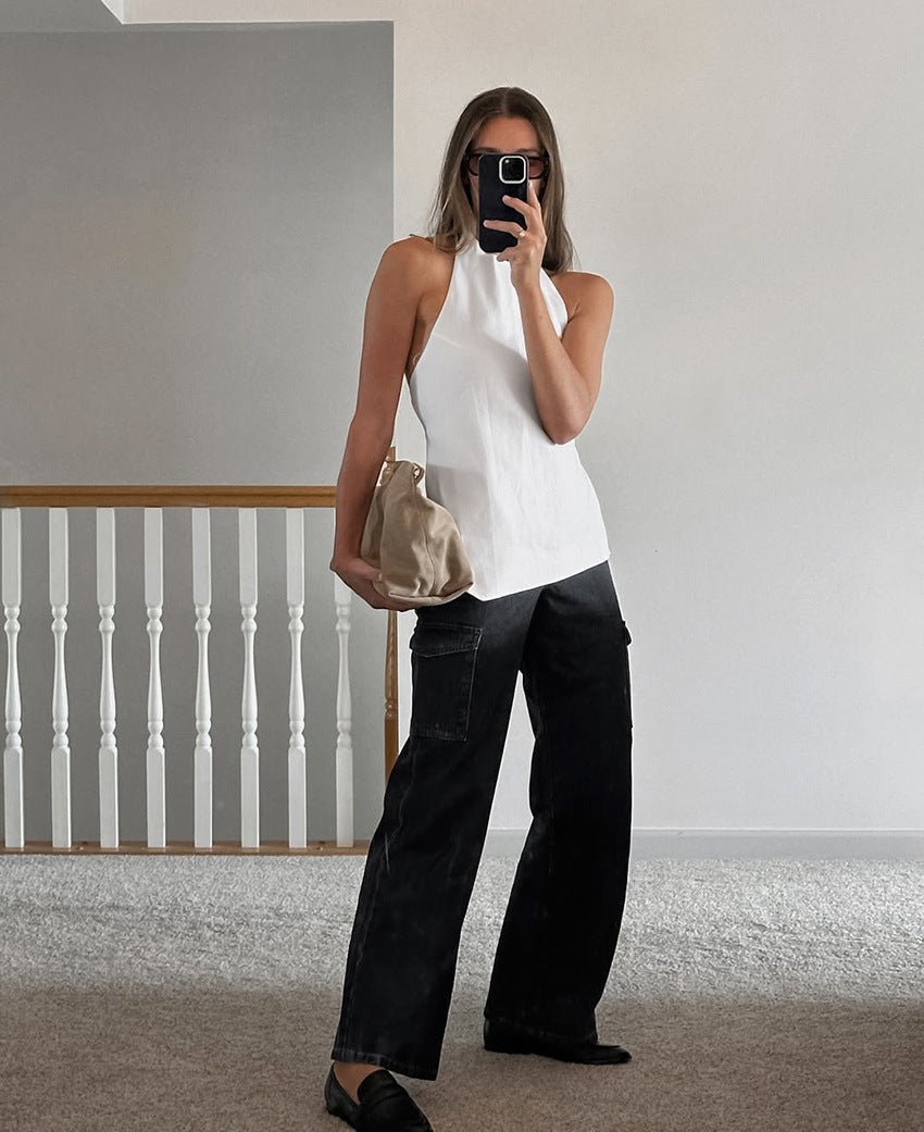 Felice Halter Neck Backless Top