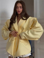 Filippa Wide Sleeve Belted Blazer