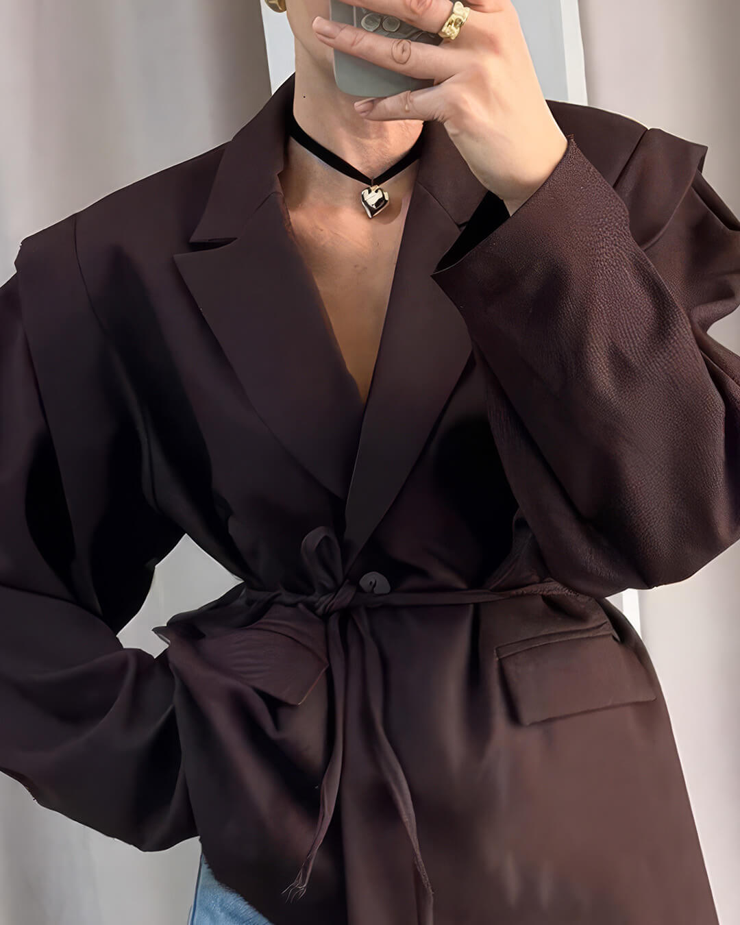 Filippa Wide Sleeve Belted Blazer