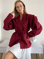 Filippa Wide Sleeve Belted Blazer