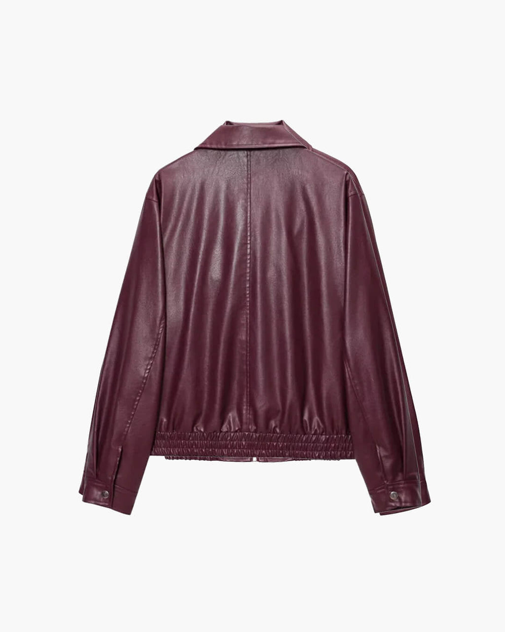 Florence Faux Leather Bomber Jacket
