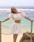 Floriana Swiss Dot Ruffled Two-Piece Set