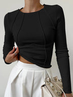 Freya Long Sleeve Top with Details