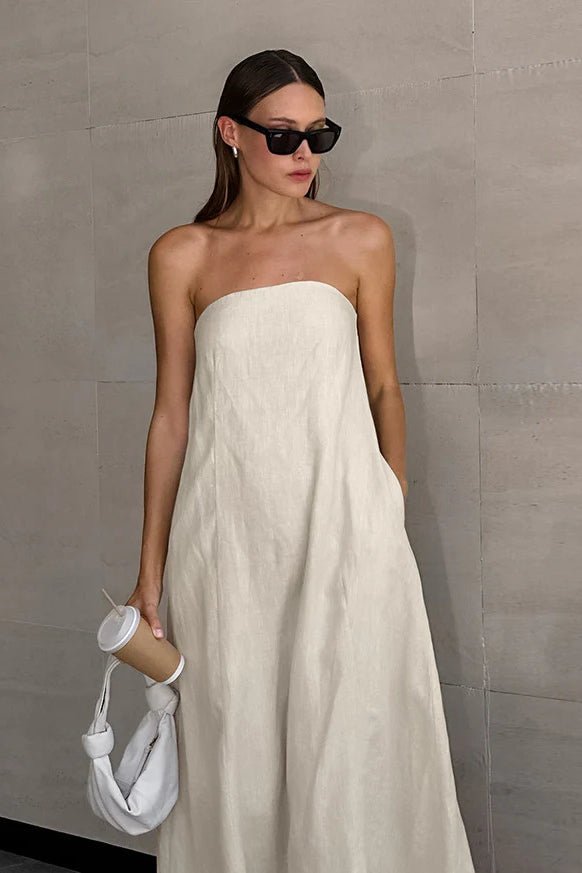 Hana Strapless Backless Maxi Dress