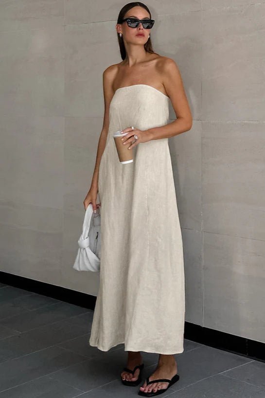 Hana Strapless Backless Maxi Dress