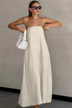 Hana Strapless Backless Maxi Dress