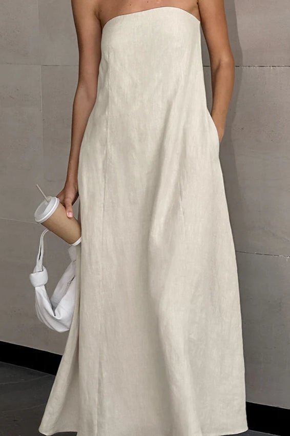 Hana Strapless Backless Maxi Dress