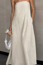 Hana Strapless Backless Maxi Dress