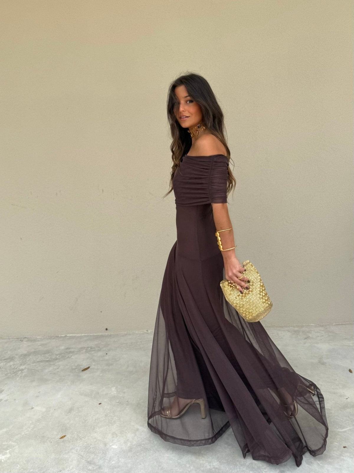 Hannah Mesh Maxi Dress