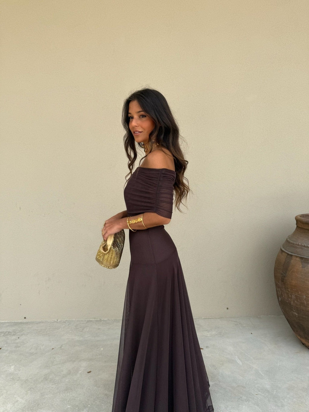 Hannah Mesh Maxi Dress