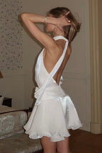 Helen Backless Shimmery Mini Dress