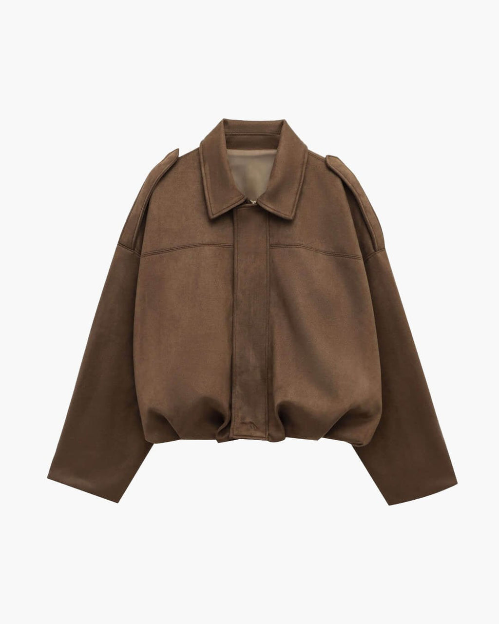 Helen Faux Suede Bomber Jacket