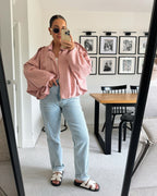 Helen Faux Suede Bomber Jacket