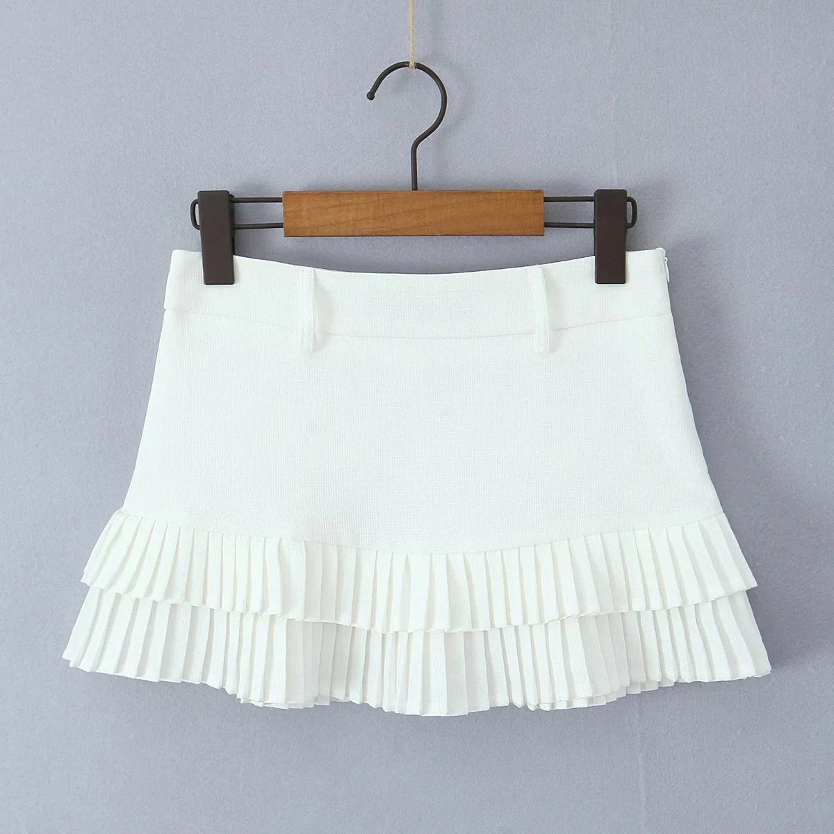 Heloise Low-Waist Pleated Mini Skirt
