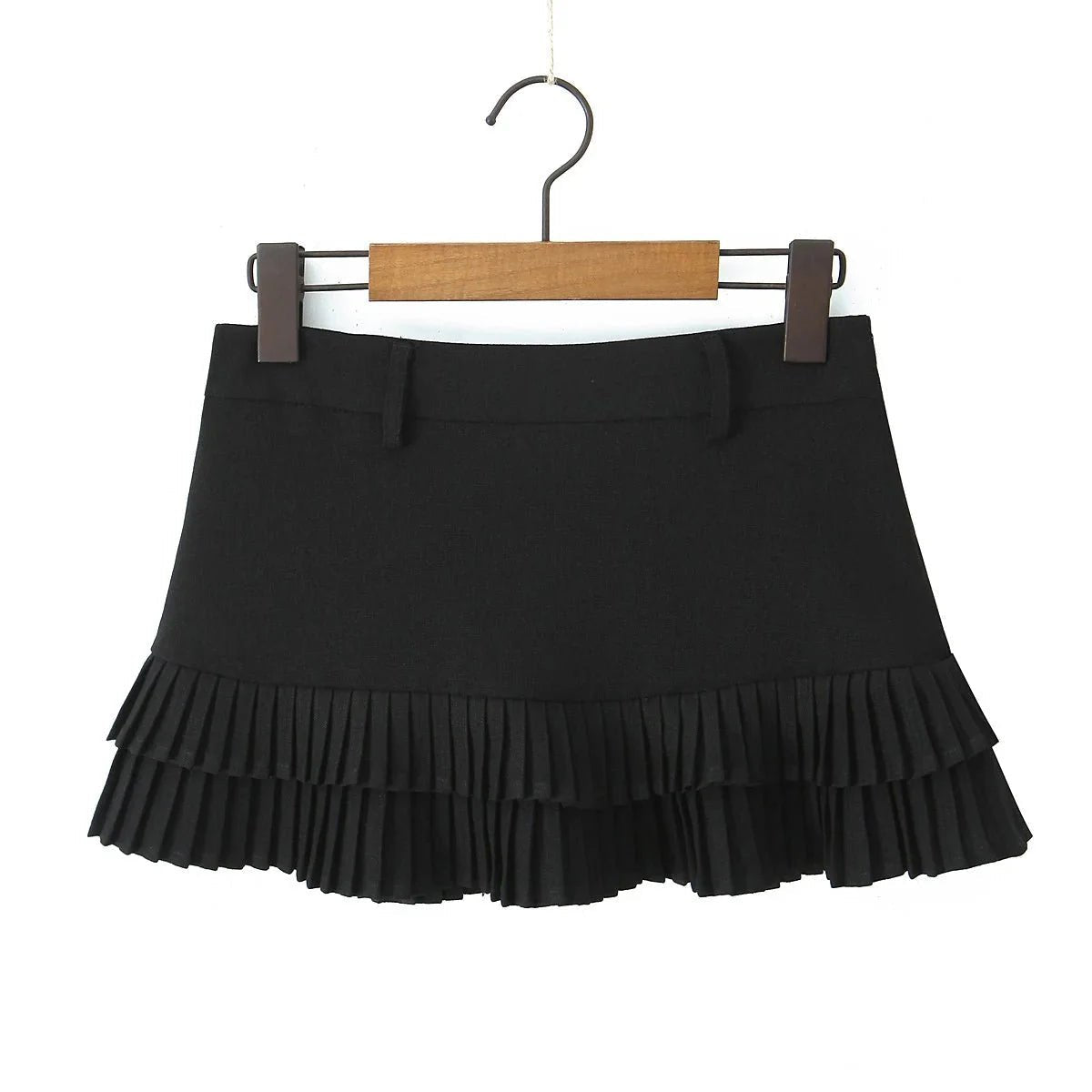 Heloise Low-Waist Pleated Mini Skirt